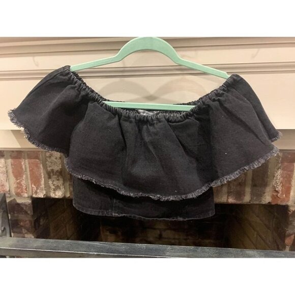 American Eagle Tops - NWT American Eagle denim crop top womens size small (bin D)